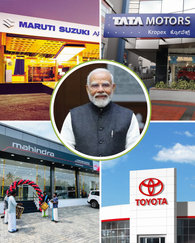 Display GST Rate Cuts with PM Modi’s Photo is been mandatory for all automobile vehicle showroom
