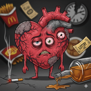 Smoking, Alcohol and Risky Habits impact on heart
